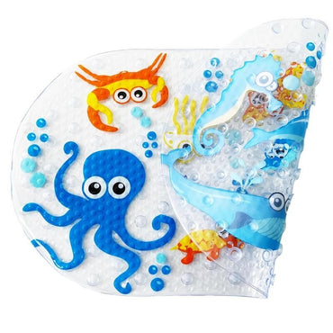 Multicolored non-slip bath mat
