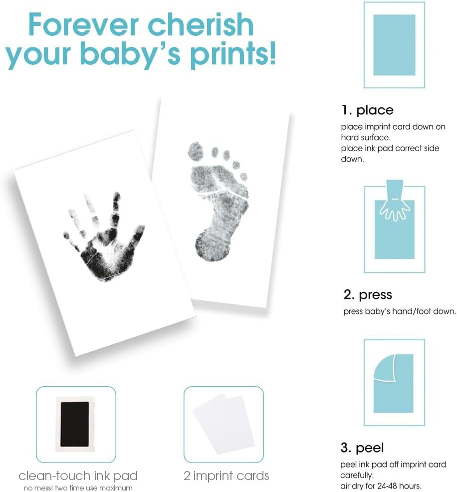 Newborn Handprint and Footprint Photo Frame Kit