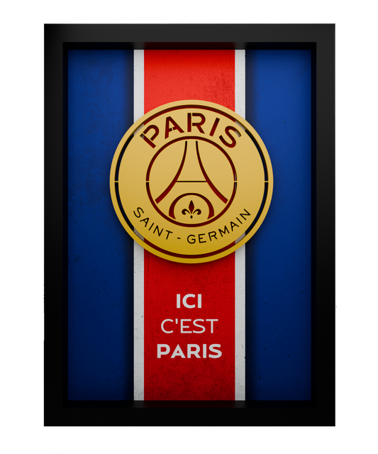 Paris Saint-Germain Frame WIth 3D-printed Logo