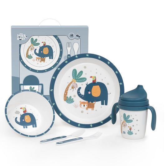 Jungle Blue Kids Dinner Set