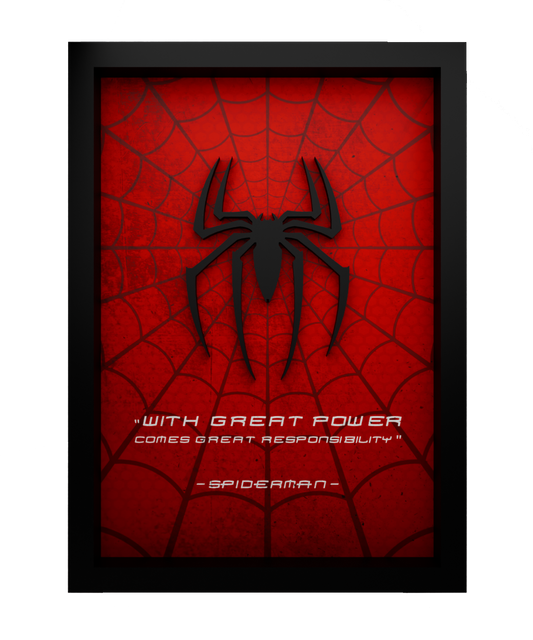 Spider-Man Frame WIth 3D-printed Logo