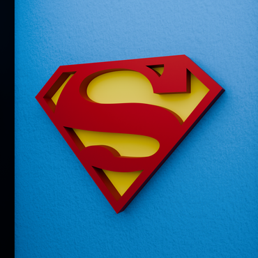 Superman Frame WIth 3D-printed Logo