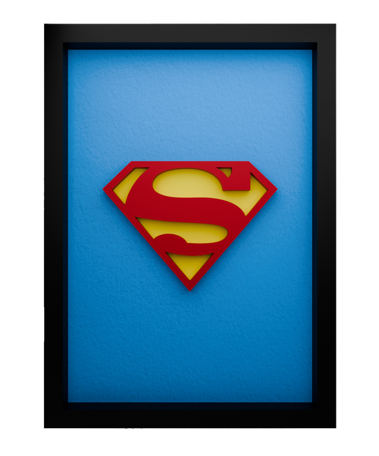 Superman Frame WIth 3D-printed Logo