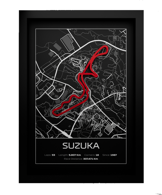 Suzuka Frame WIth 3D-printed track