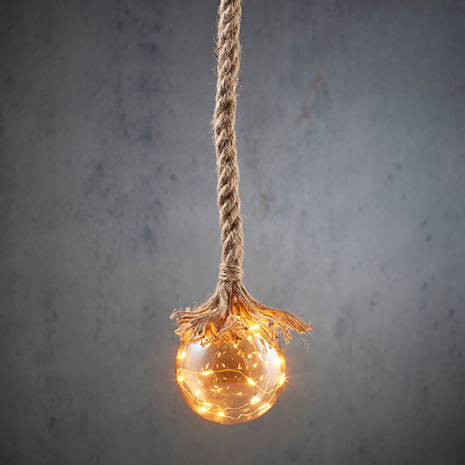 Deco LED Light Ball with Rope by Luca Lighting