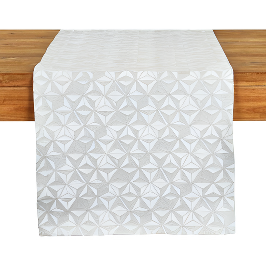 Holiday Elegance - Runner Silver & White