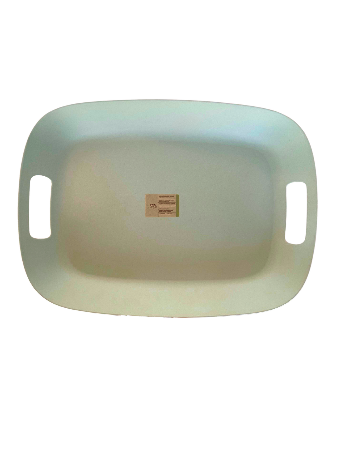 Point-Virgule Bamboo Fiber Tray With Handles Sage Green – 46,7x34x5,2cm
