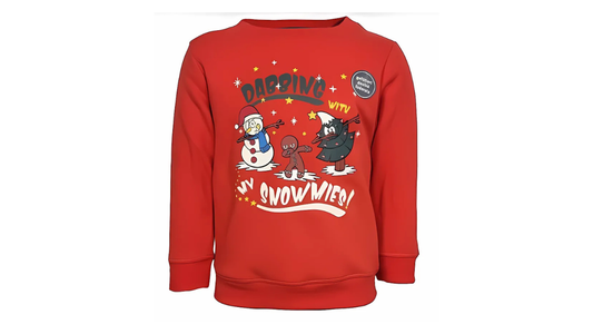 Christmas Sweater -Red- with Snowman - M
