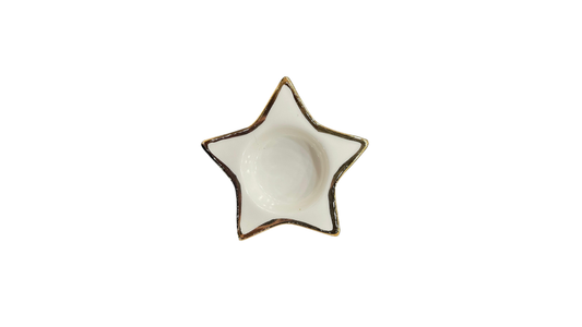 Holiday Elegance-Porcelain Christmas Star Candle Holder