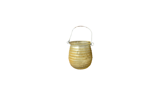 Christmas Candle Holder - Golden Yellow