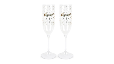 Set of 2 Melamine Champagne Glasses 160 ml