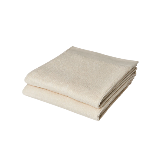 Set of 2 Ivory Towels by Blomus 50x100cm