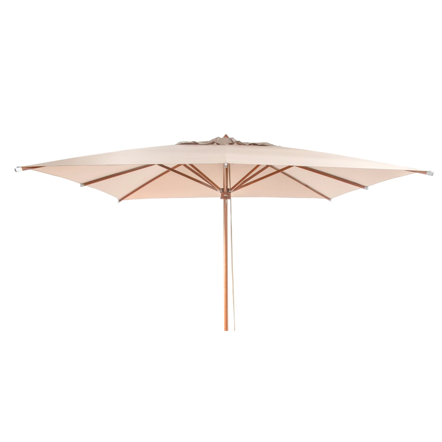 Parasol Bergamo Eucalyptus Wood White Color 3x3m