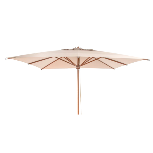 Parasol Bergamo Eucalyptus Wood White Color 3x3m