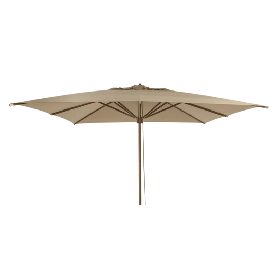Parasol Bergamo Eucalyptus Wood Taupe Color 3x4m
