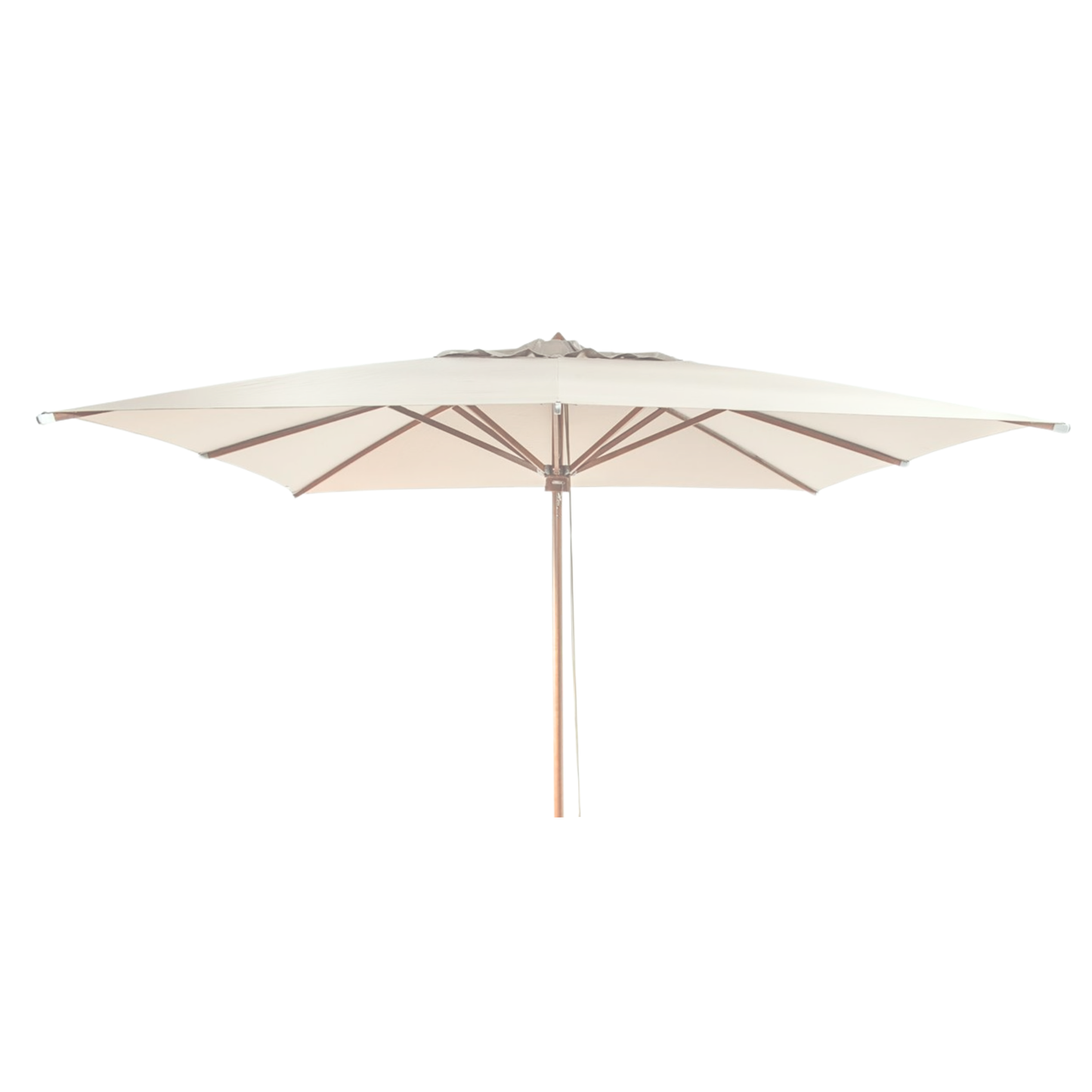 Parasol Bergamo Eucalyptus Wood White Color 3x4m