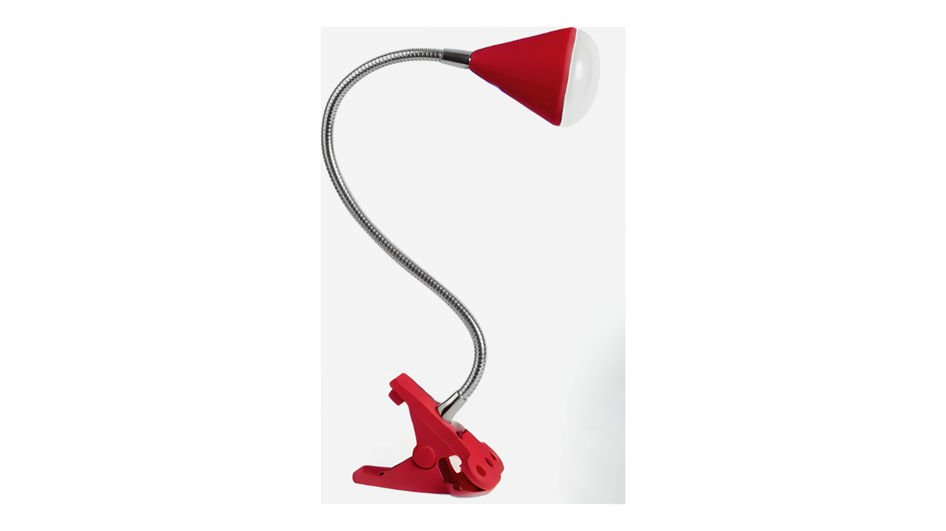 Max Cone Clip Lamp Red by Micasa