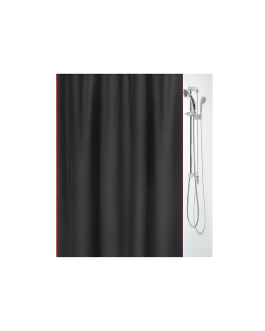 Textile Shower Curtain 180x200cm - Black