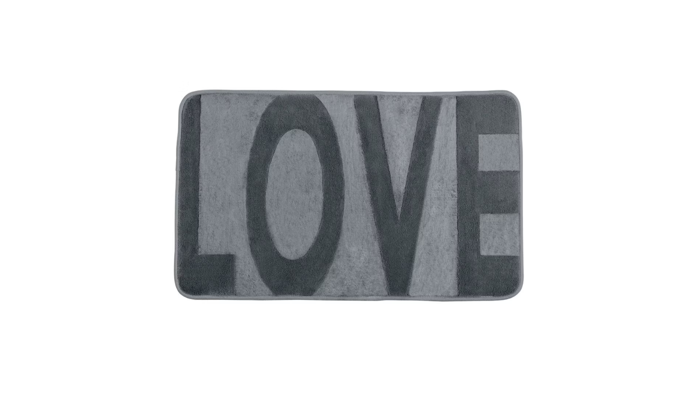 Bath mat Mod. Love Memory Foam, Mouse Gray 50 x 80 cm (by Wenko)
