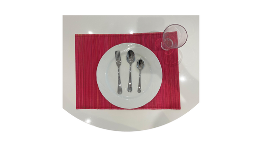 Bamboo Red Table Placement - 33x45cm