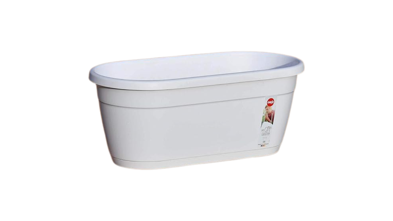 Emsa 517827 Indoor & Outdoor Flower Pot 40 x 20 cm-White