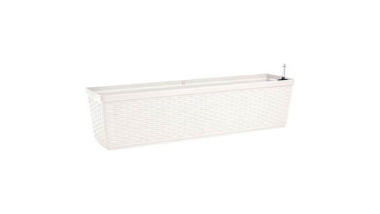 Emsa 515024-75 CM- Casa Mesh Flower Pot-self-watering system- white