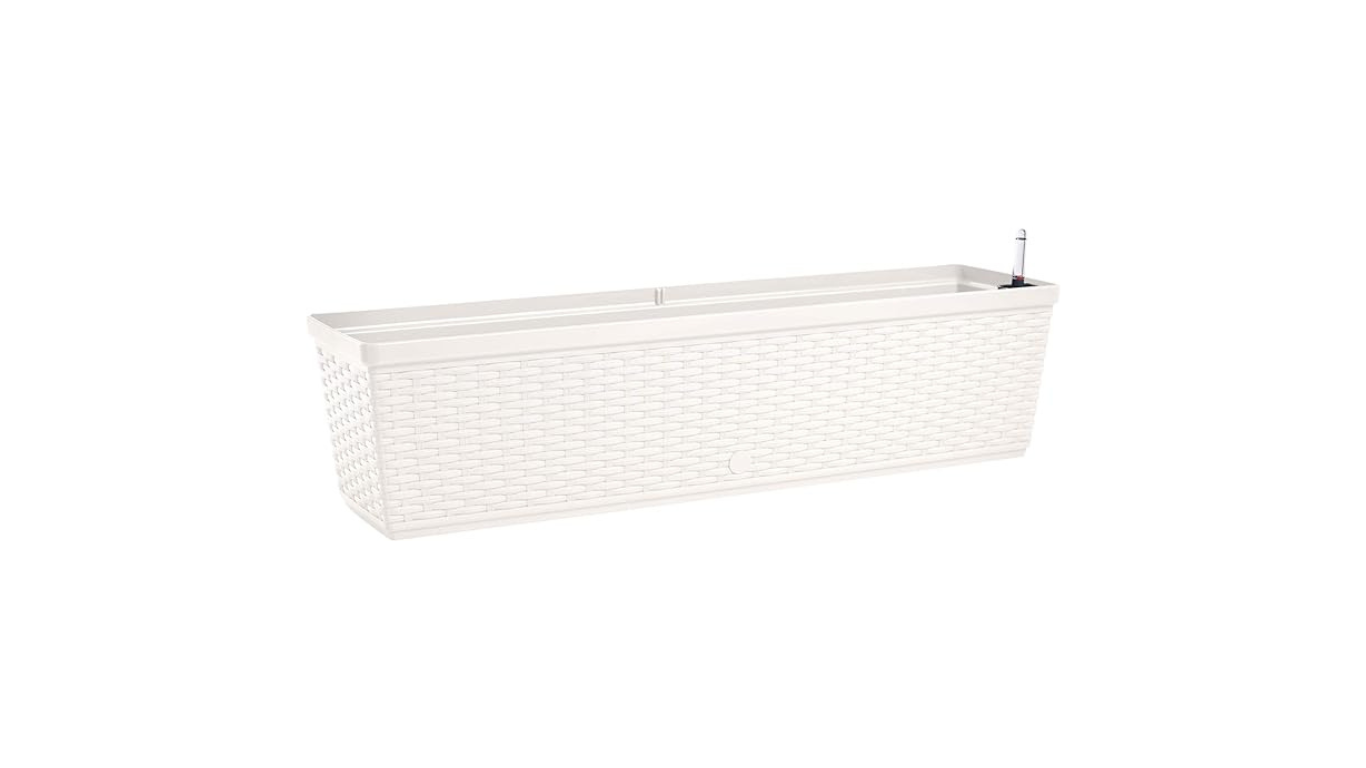 Emsa 515024-75 CM- Casa Mesh Flower Pot-self-watering system- white