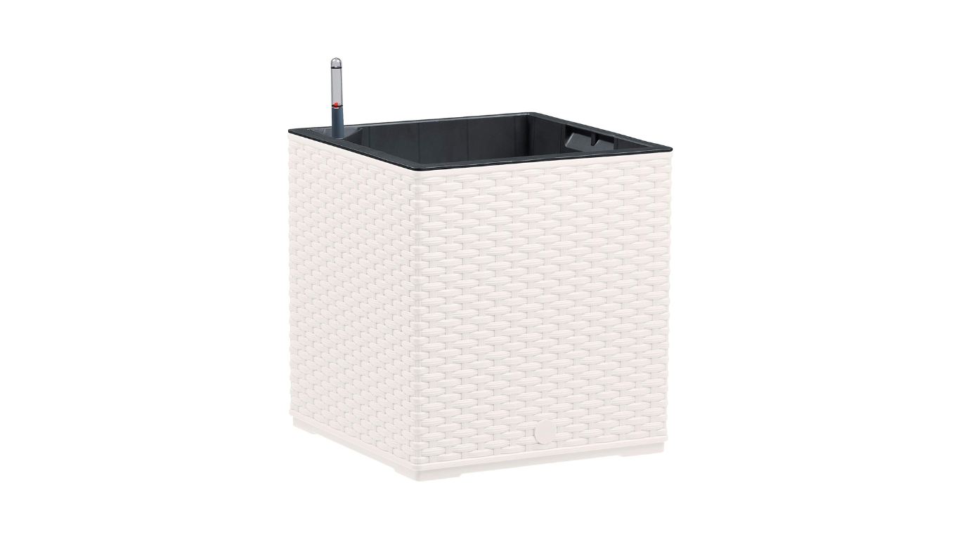 EMSA -517588- Indoor Flower Pot - self-watering system & water level indicator - White