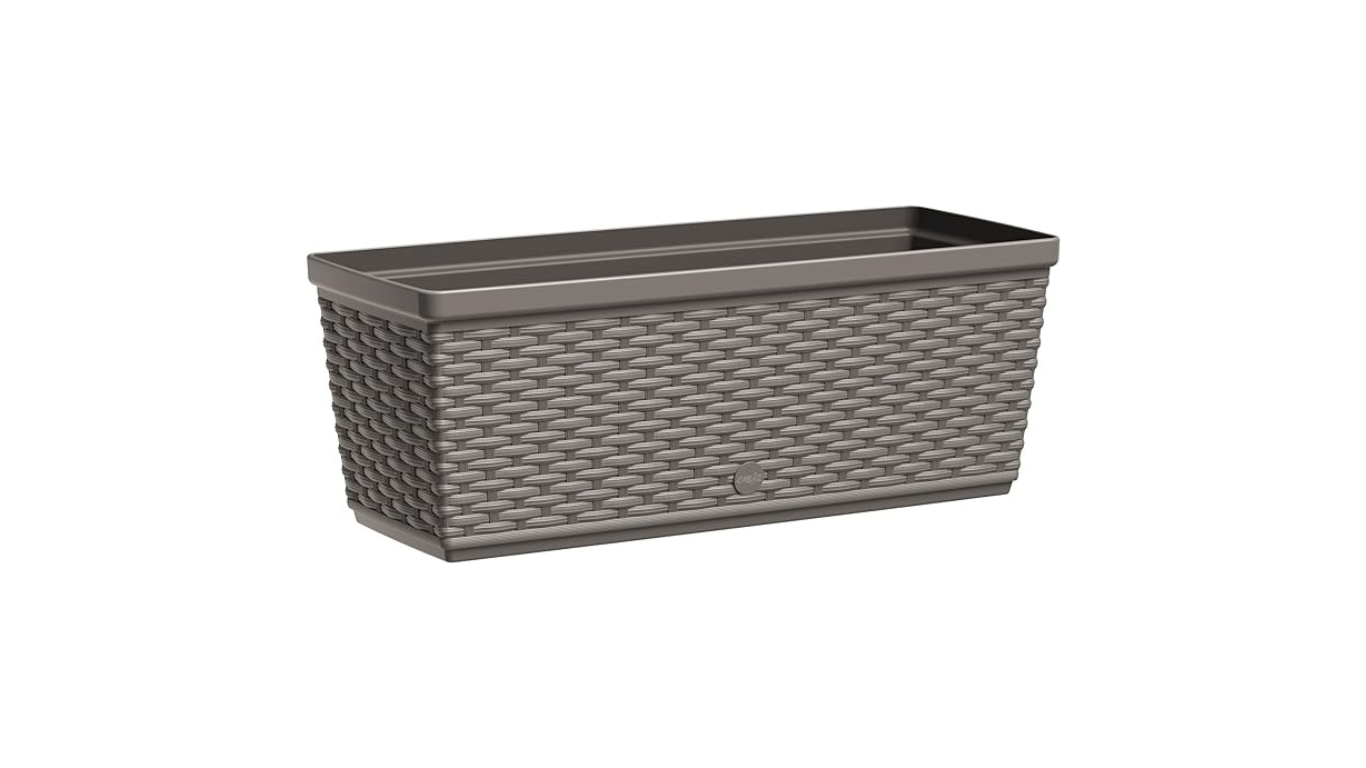 Emsa 517488- Casa Mesh Flower Pot-self-watering system – Quartz Grey