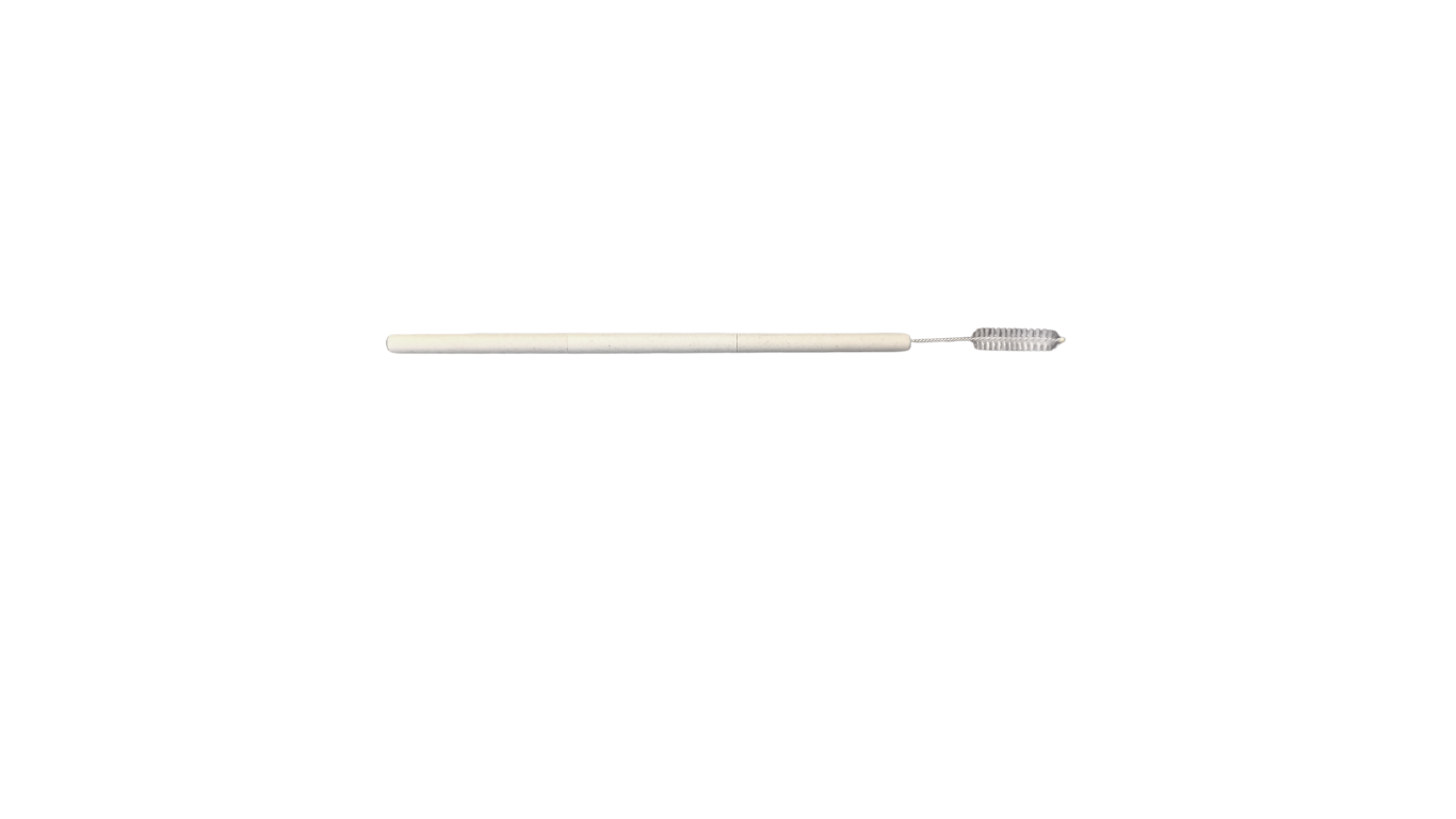 set straw + cleaning brush KLARAN natural 12.5x2.3