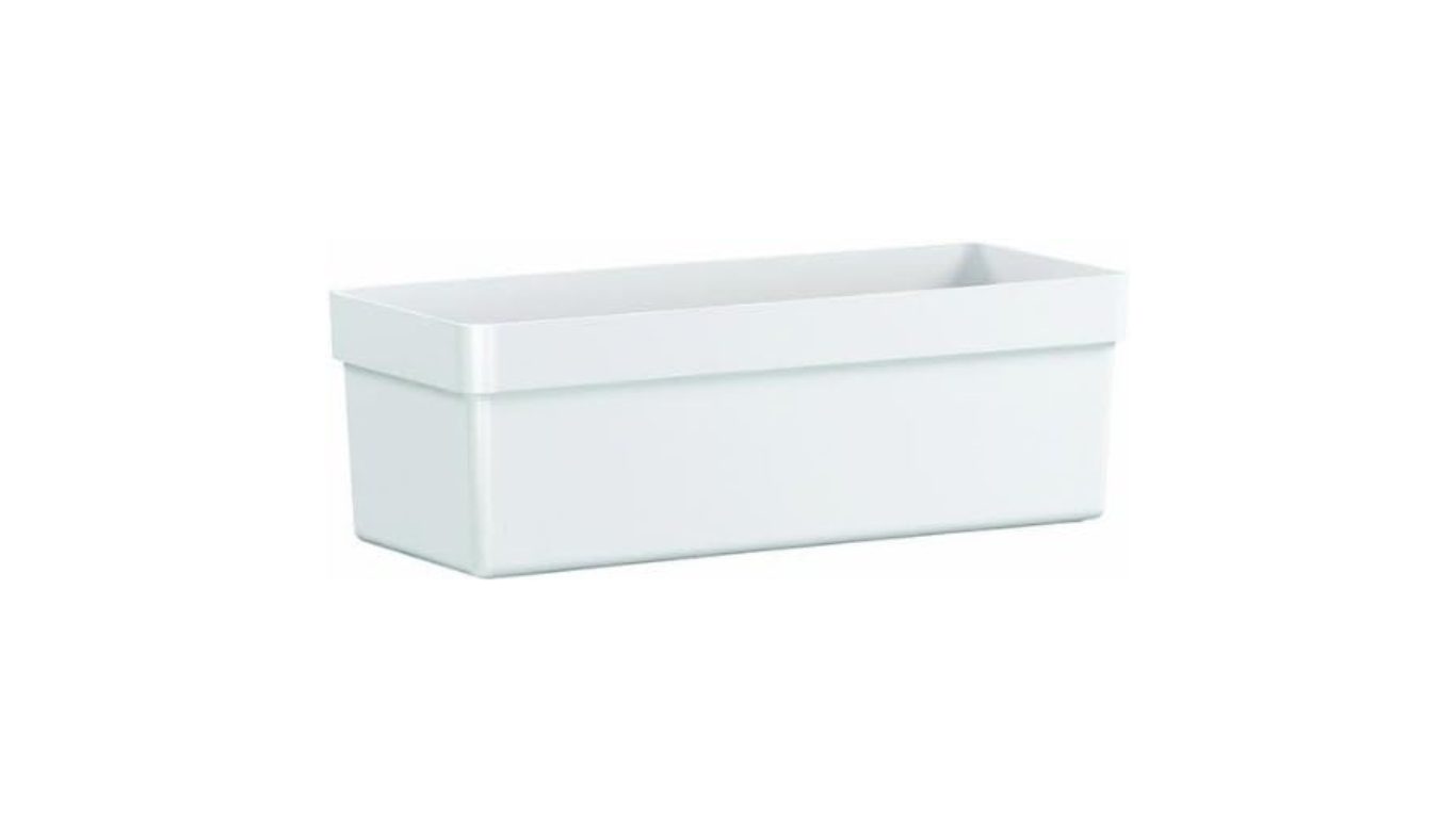 Emsa 514316 FlowerPot-Slef watering -75 x 20 x 16 cm -White