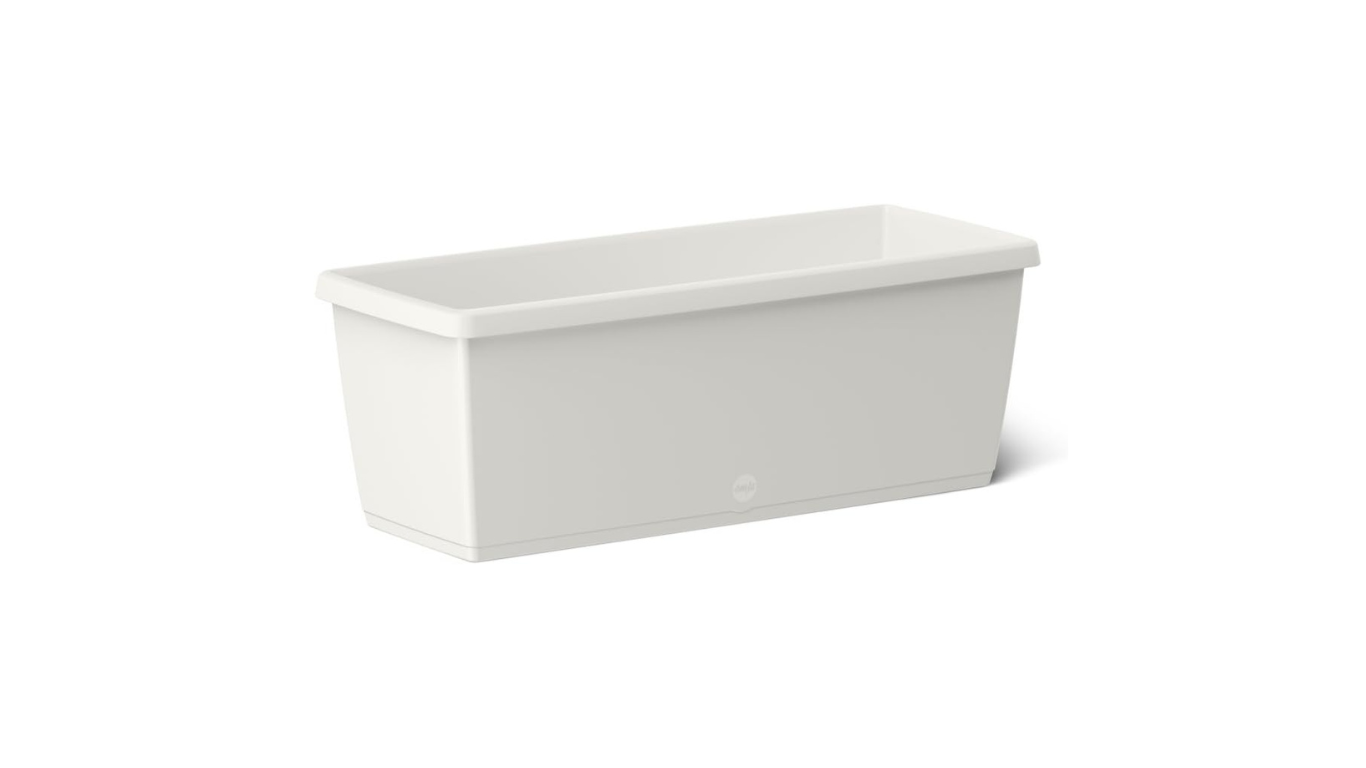Emsa 518679 Flower-Pot - 75 x 20 x 18 cm, Watering System- White