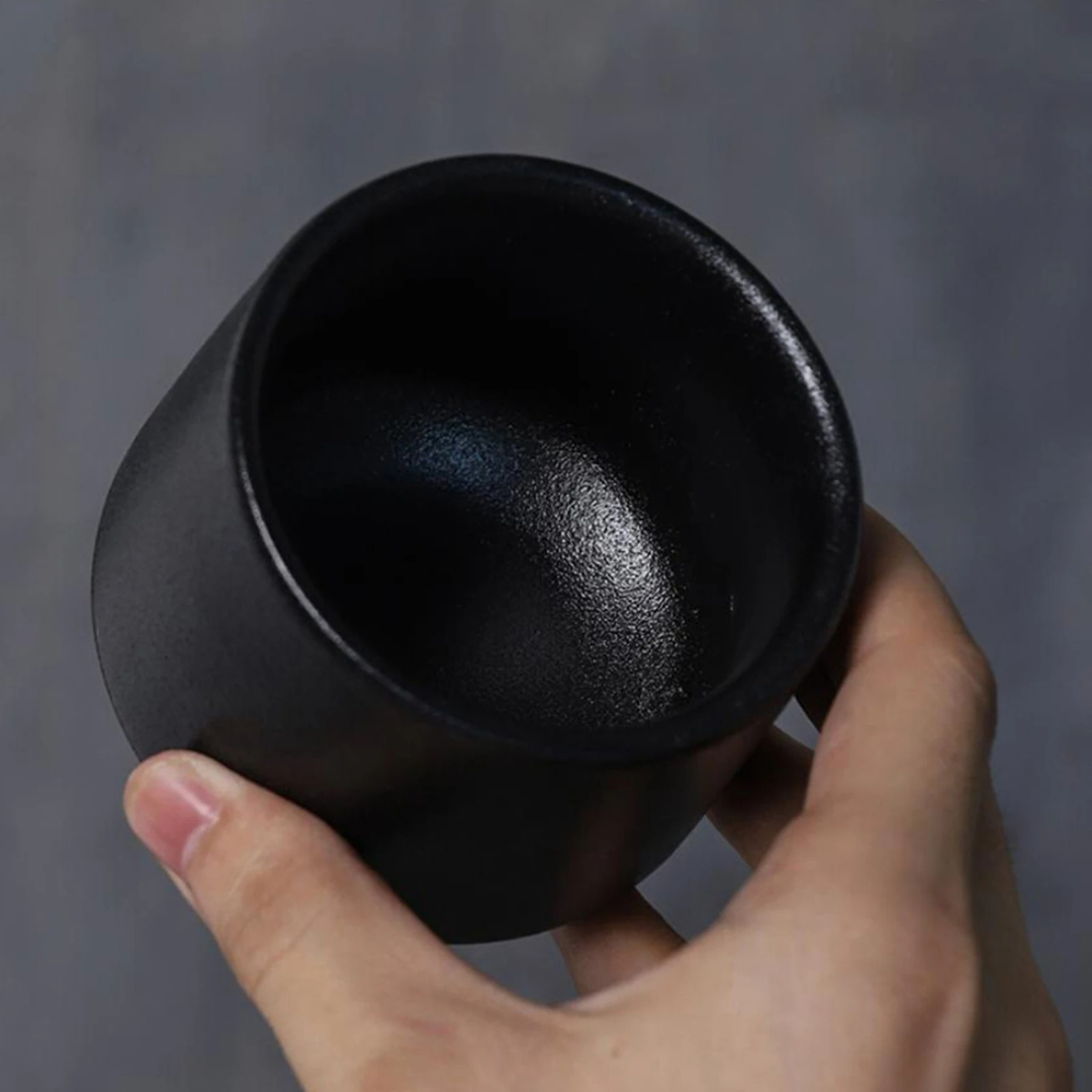Japanese Handcrafted Ceramic Tea Cup 190ML (Black)
