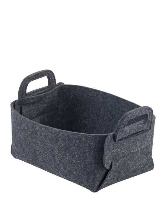 Felt basket Mod. Nina S dark grey, set of 2 (By Wenko)