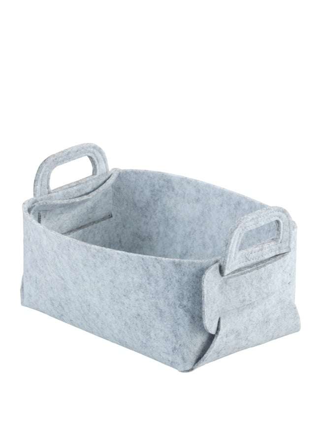 Felt basket Mod. Nina S light grey, set of 2 (By Wenko)