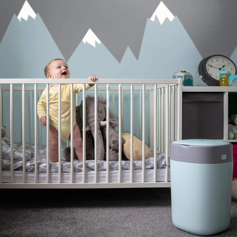 Nappies Bin Twist & Click Sky blue