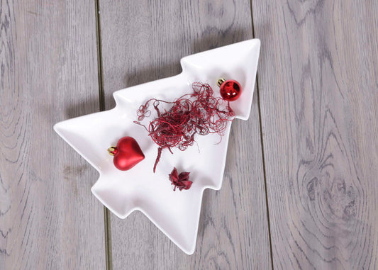Tree Shaped Christmas Plate v