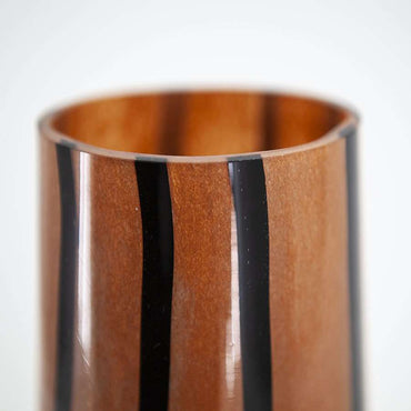 Niala Vase Brown with Black Stripes by By-Boo