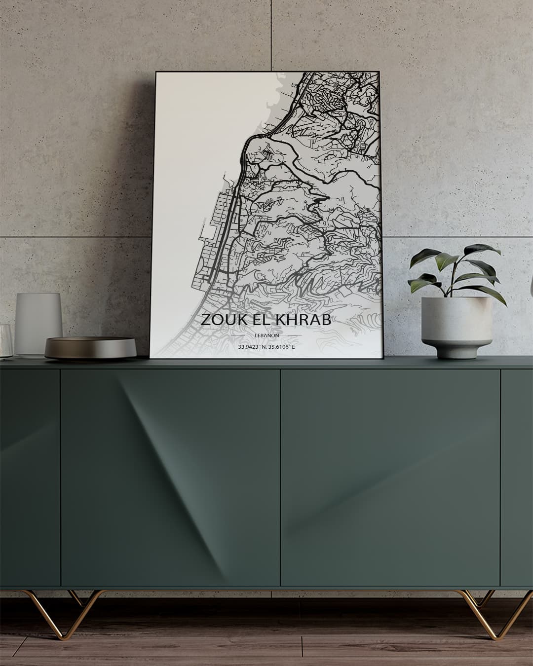 Sook's Zouk el Khrab Map Poster