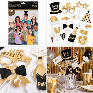 Noël Christmas Party Photo Props – Set of 18