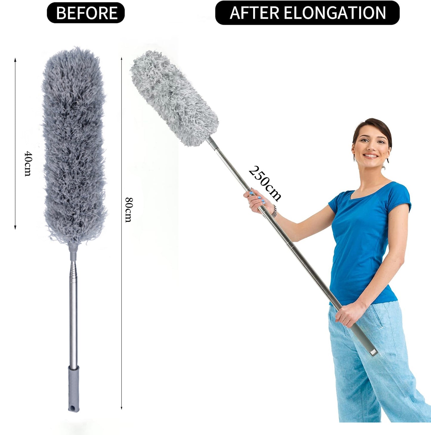 Danny Home Extendable Feather Duster 80cm-250cm