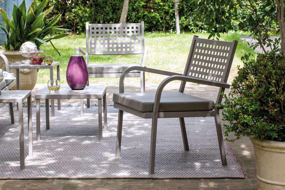 Alice Armchair, Outdoor - Powder Coating - Made in Italy