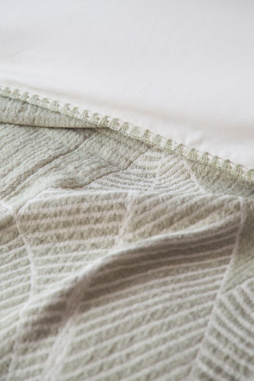 DOUBLE MUSLIN BEDSPREAD+ DUVET COVER SET JUNE ISLAND