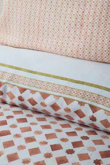 DOUBLE TENCEL DUVET COVER SET TERRA TERRACOTA