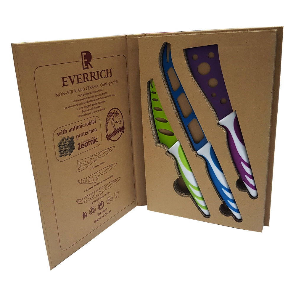 Everrich, Professional Cheese Knife Set Of 3 Pcs