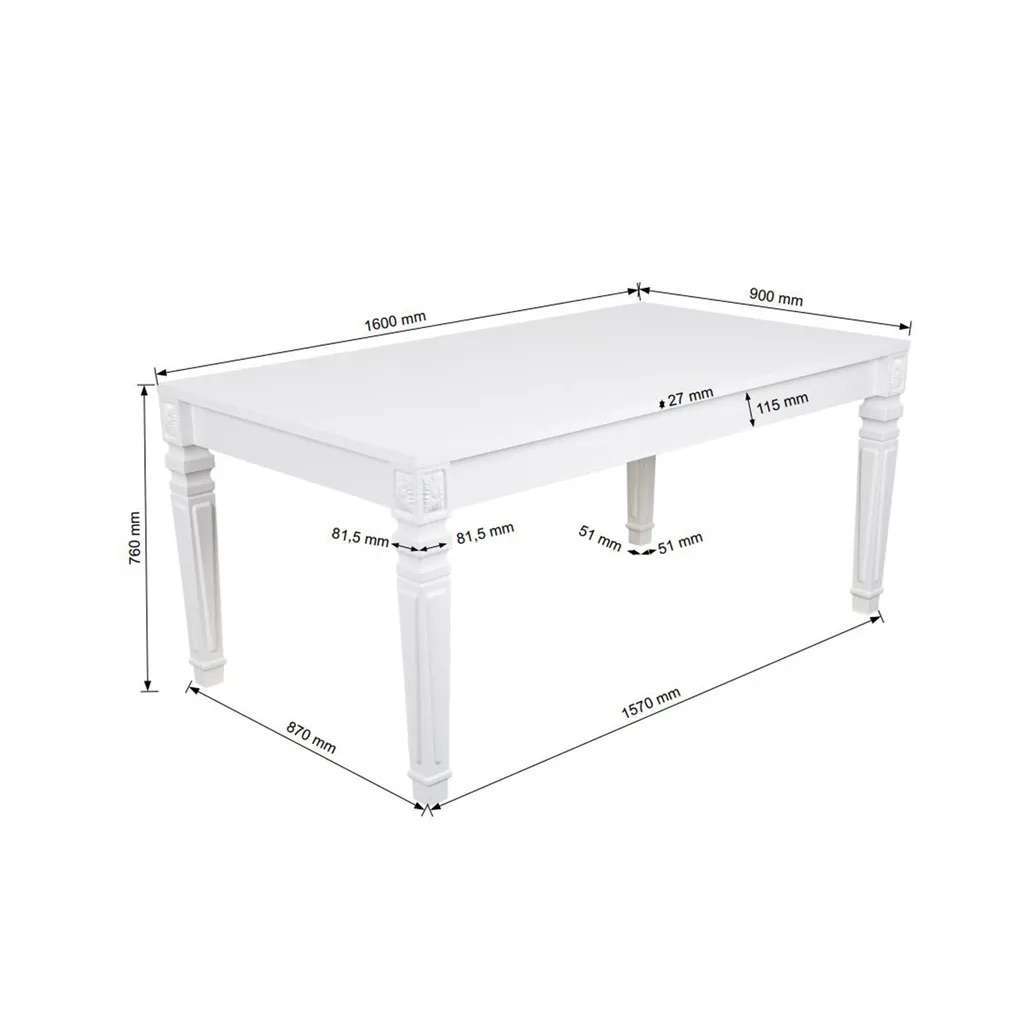 Minsk White & Black Marble-Look Extendable Dining Table