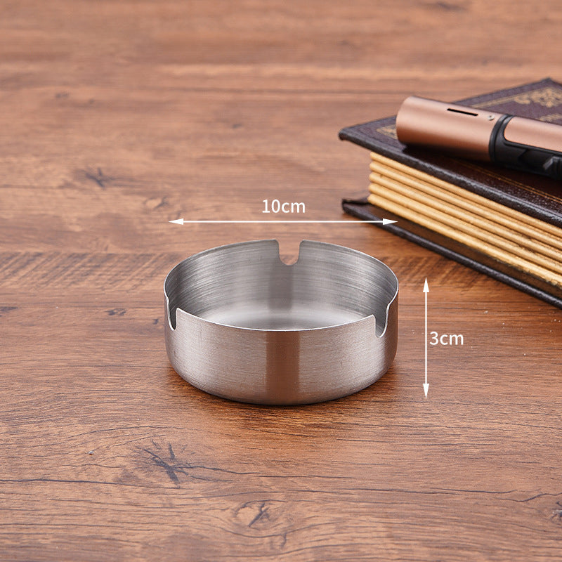 Stainless Steel Cigarette Ashtray Silver – 10 cm HY079-10