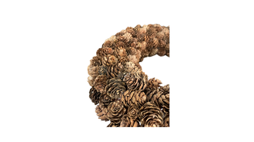 Christmas Wreath Wooden Pinecones