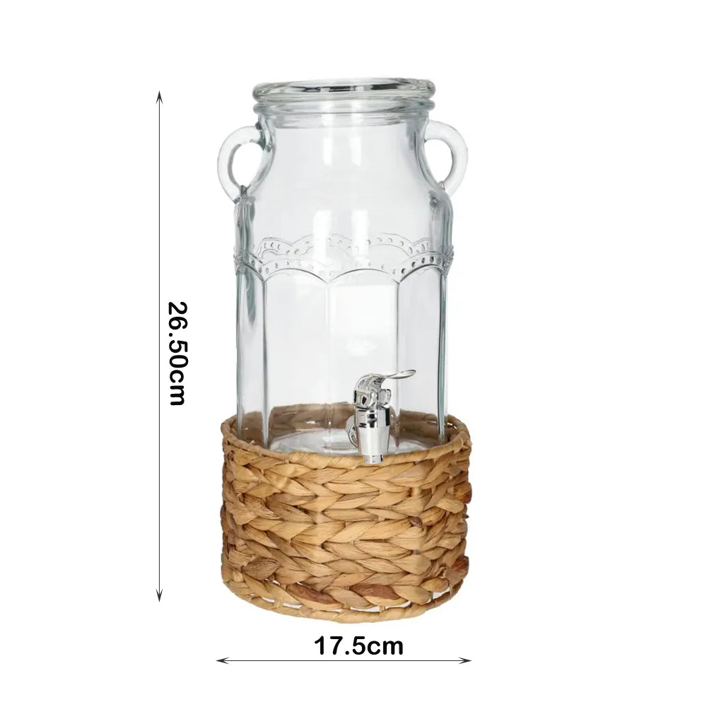 Danny Home Dispenser with Tap & Woven Stand 3100ml