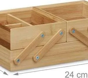 BAMBOO FOLDING JEWELERY BOX BY RELAXDAYS